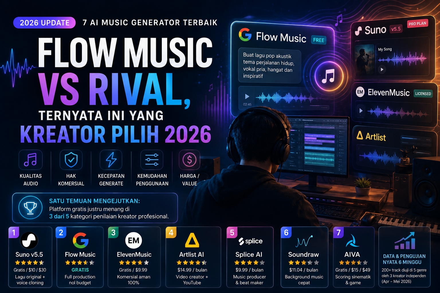Flow Music vs Rival, Ternyata Ini yang Kreator Pilih 2026
