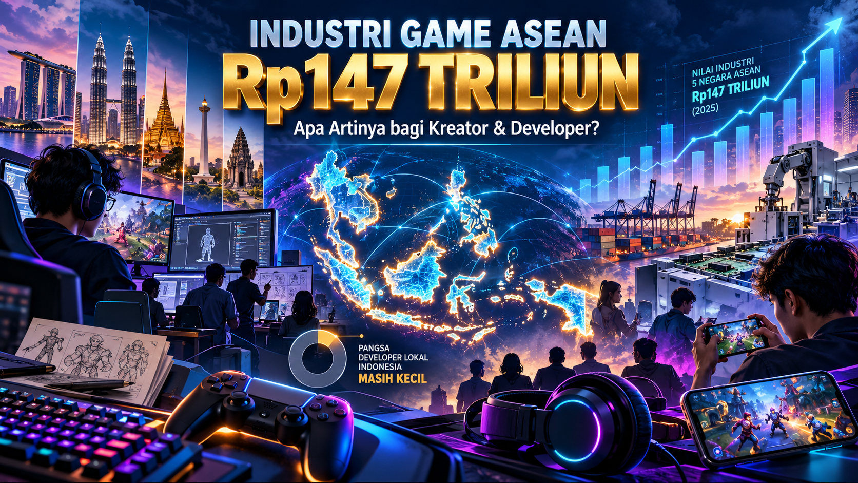 Riset Sebut Industri Game 5 Negara Asia Tenggara Sumbang Rp147 Triliun: Apa Artinya bagi Kreator dan Developer 1 Riset Sebut Industri Game 5 Negara Asia Tenggara Sumbang Rp147 Triliun: Apa Artinya bagi Kreator dan Developer